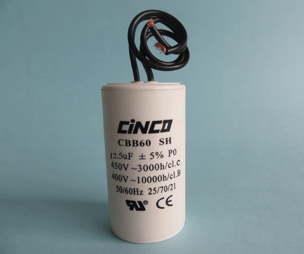 12.5mF 400V 450VAC CBB60B wire Motor Run Capacitors