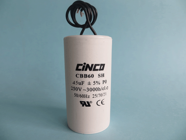 45mF 250V 300V CBB60B wire AC Motor Run Capacitors